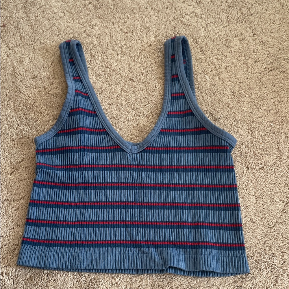 Urban Outfitters Blue and Red Women's Tank